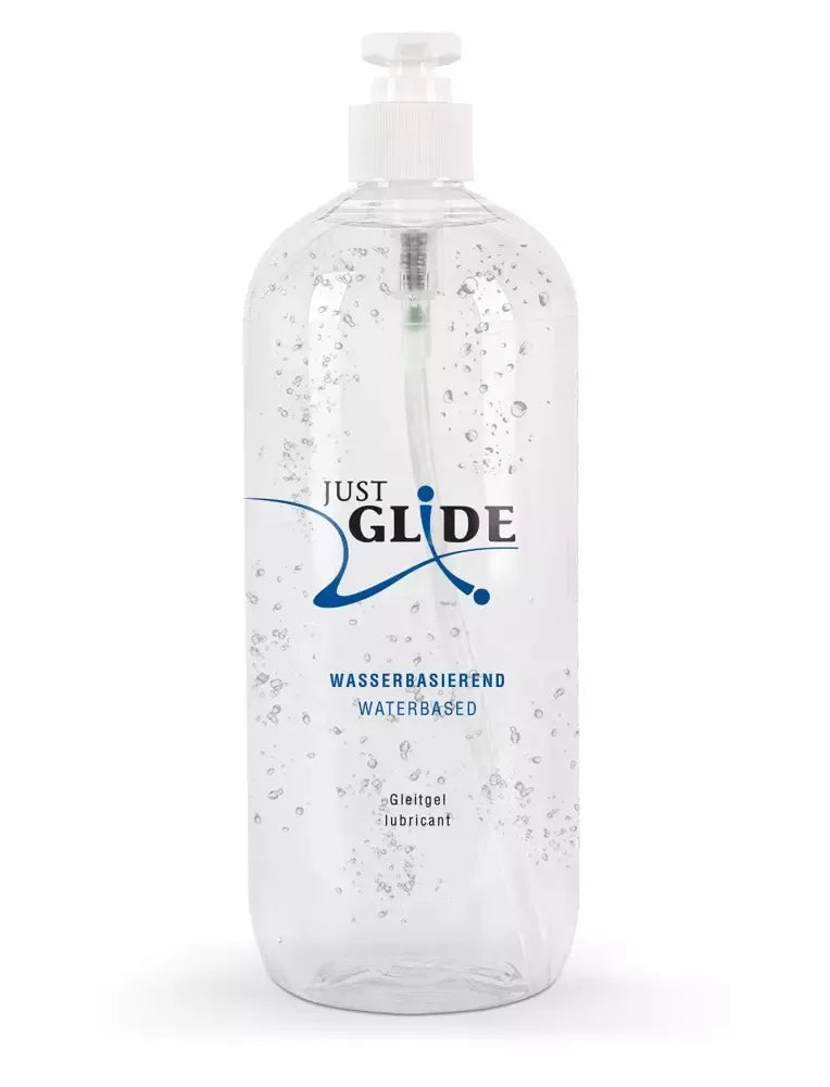 Just Glide vandens pagrindo lubrikantas 1 l - veganiška, su lateksu suderinama formulė