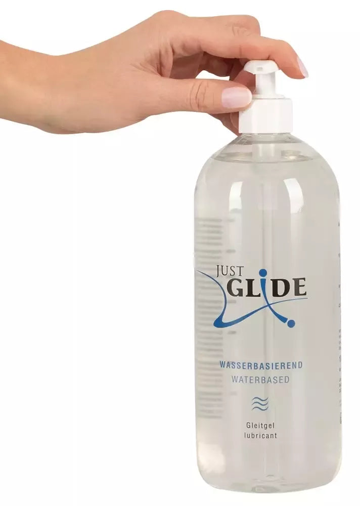 Just Glide vandens pagrindo lubrikantas 1 l - veganiška, su lateksu suderinama formulė