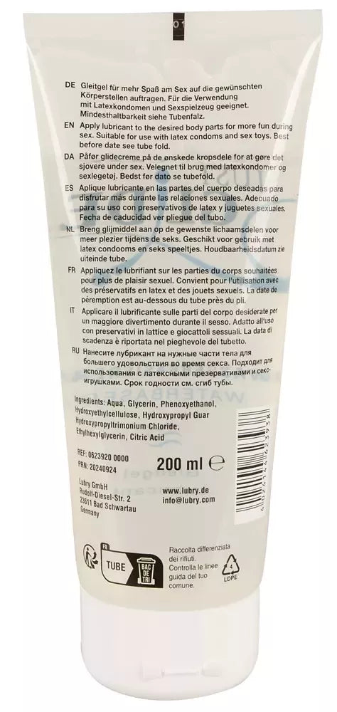 Just Glide vandens pagrindo lubrikantas 200 ml – veganiška, universali formulė