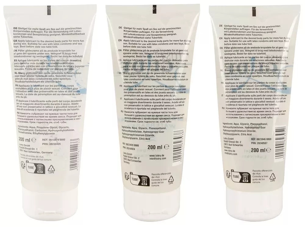 Just Glide vandens pagrindo lubrikantų rinkinys 3x200ml – veganiškas, jautriai odai