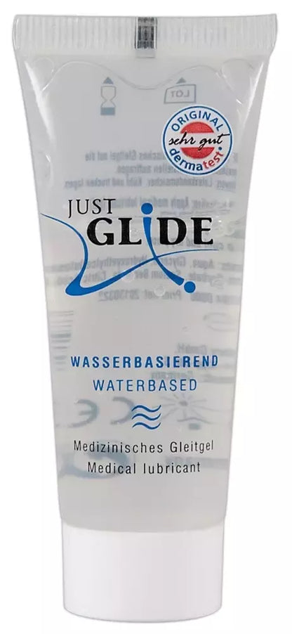 Just Glide vandens pagrindu sukurtas lubrikantas 20ml – veganiška, universali formulė