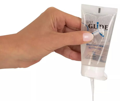 Just Glide vandens pagrindu sukurtas lubrikantas 50 ml – veganiška formulė, saugus naudoti su prezervatyvais