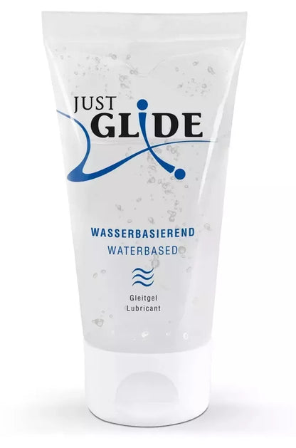 Just Glide vandens pagrindu sukurtas lubrikantas 50 ml – veganiška formulė, saugus naudoti su prezervatyvais