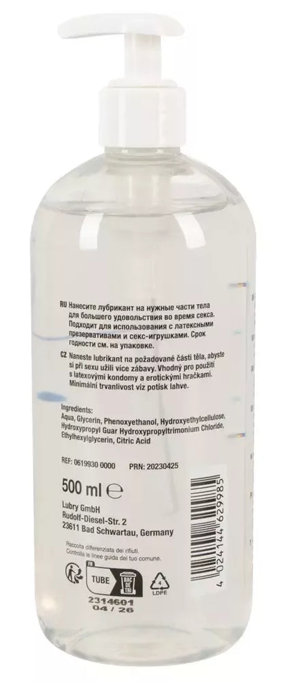 Just Glide Waterbased Lubricant 500 ml – veganiška, universali formulė