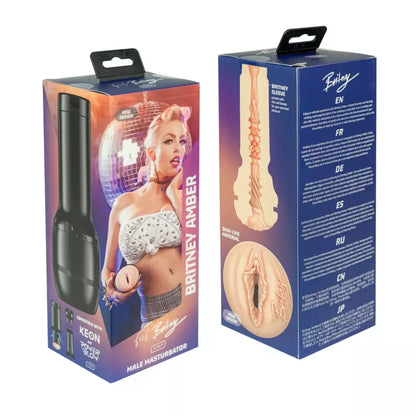 Kiiroo Feel Britney Amber Black – firminis intymus prietaisas, didelis dydis