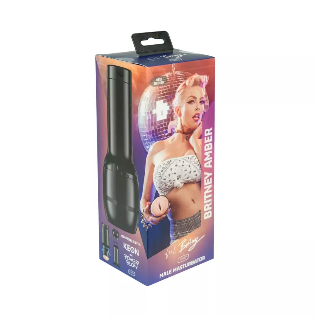 Kiiroo Feel Britney Amber Black – firminis intymus prietaisas, didelis dydis