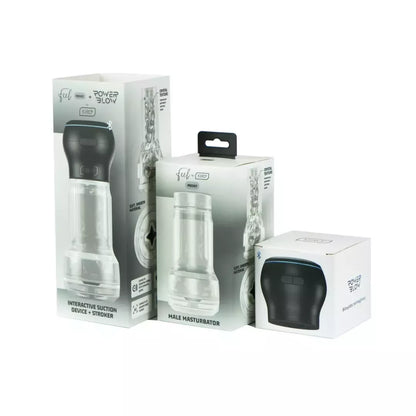 Kiiroo Feel Crystal Pocket intymus prietaisas + PowerBlow Black rinkinys