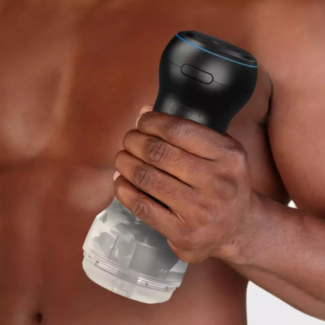 Kiiroo Feel Crystal Pocket intymus prietaisas + PowerBlow Black rinkinys