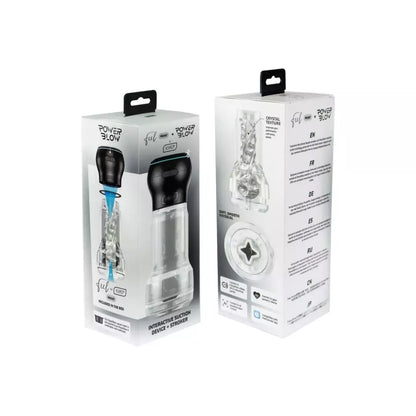 Kiiroo Feel Crystal Pocket intymus prietaisas + PowerBlow Black rinkinys