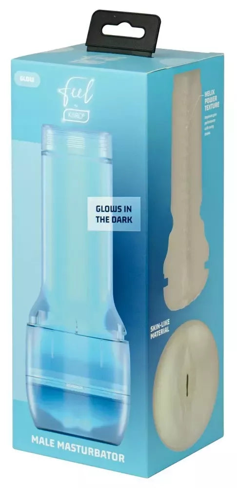 Kiiroo Feel Glow intymus prietaisas – fluorescencinis, permatomas baltas, 22,3 cm