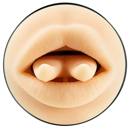 Kiiroo Feel Leigh Raven burnos tipo masturbatorius, Superskin, 22 cm, juodas