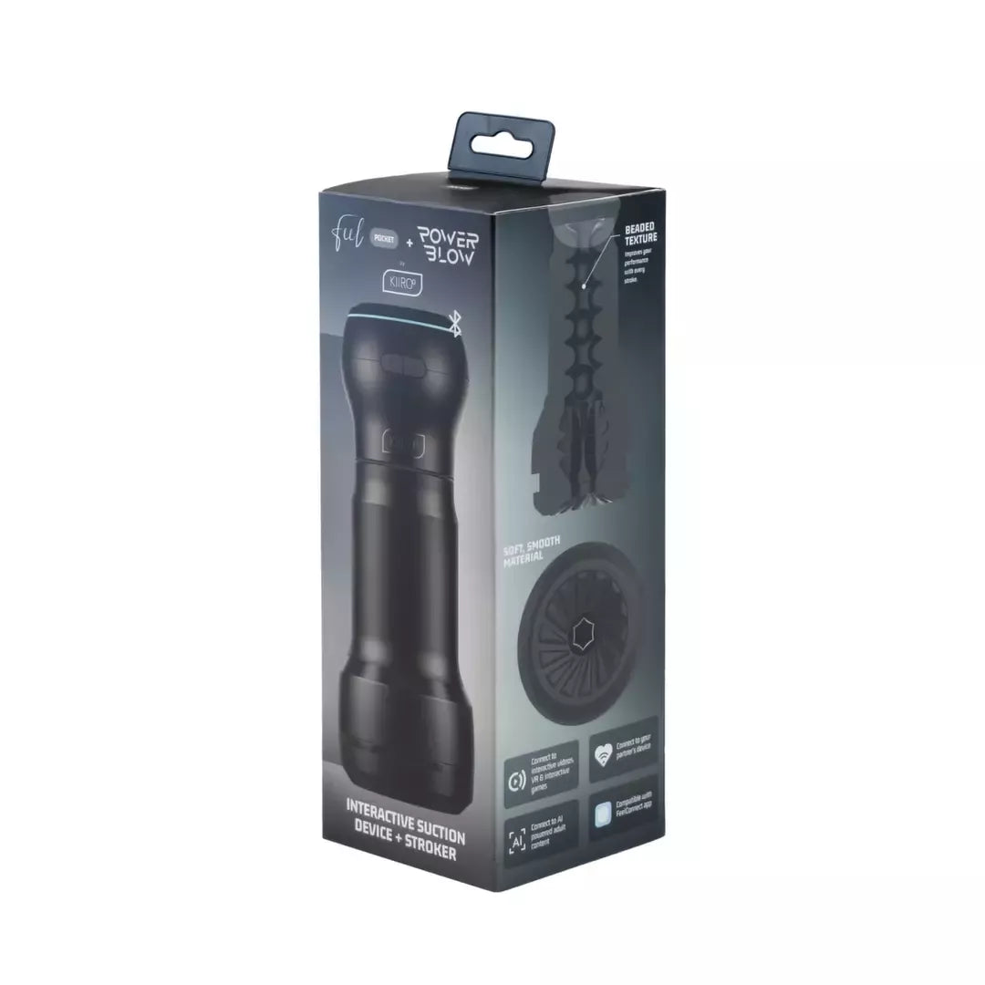 Kiiroo Feel PocketBlow Black – Kompaktiška ir diskretiška intymumo sistema