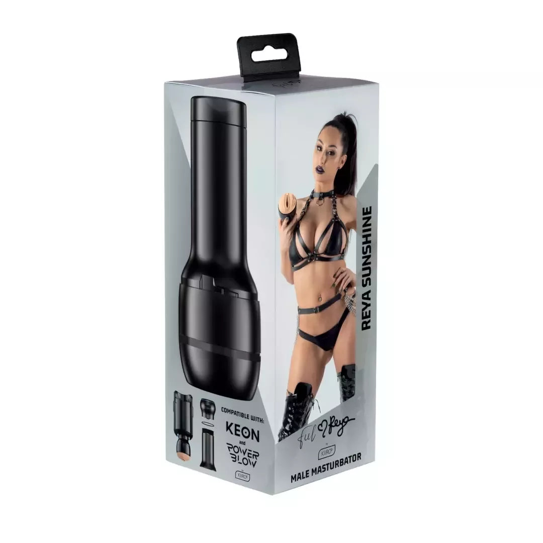 Kiiroo Feel Reya Sunshine Black intymiosios įrangos TPE įvorė