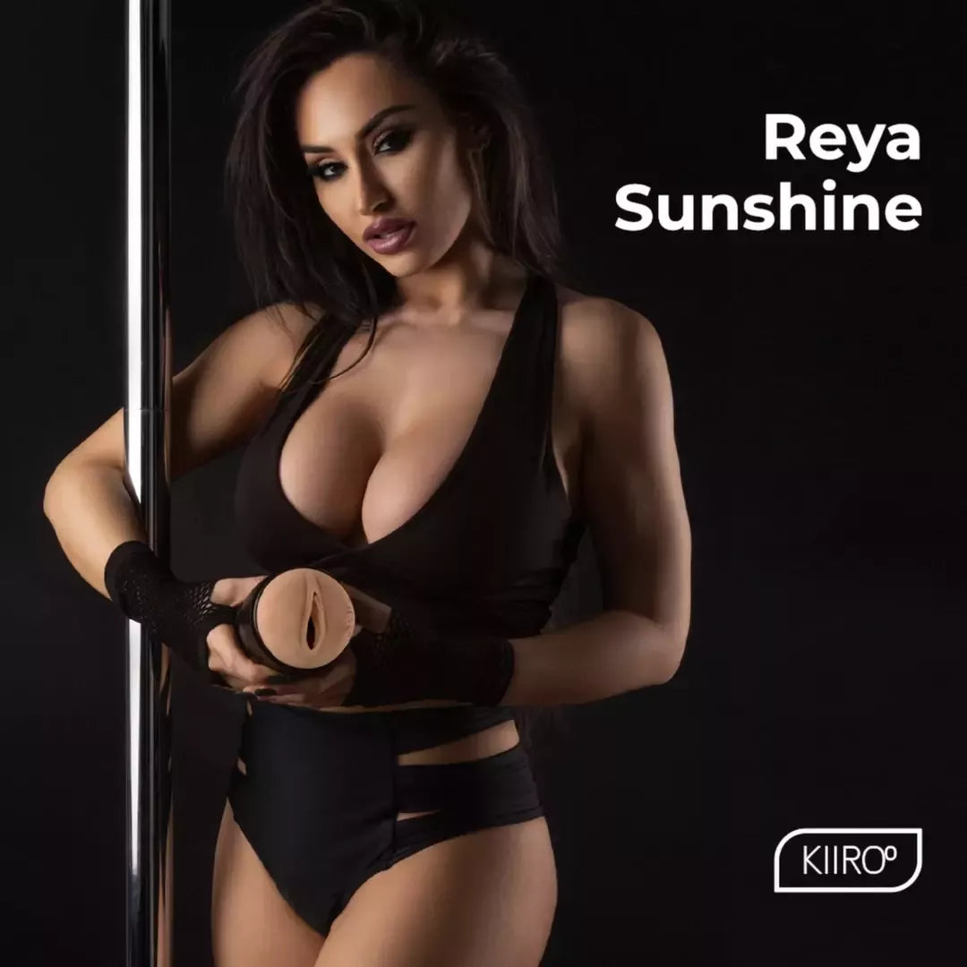 Kiiroo Feel Reya Sunshine Black intymiosios įrangos TPE įvorė