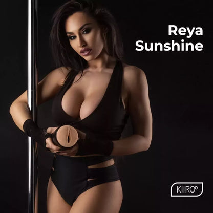 Kiiroo Feel Reya Sunshine Black intymiosios įrangos TPE įvorė
