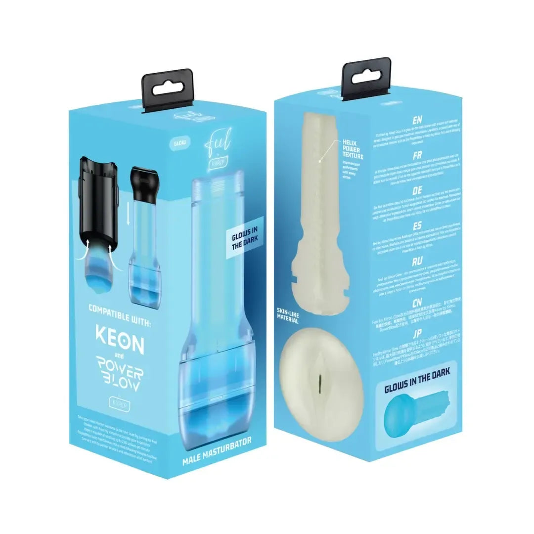 Kiiroo FeelGlow PBC Black – tamsoje šviečianti intymi mova, 21 cm