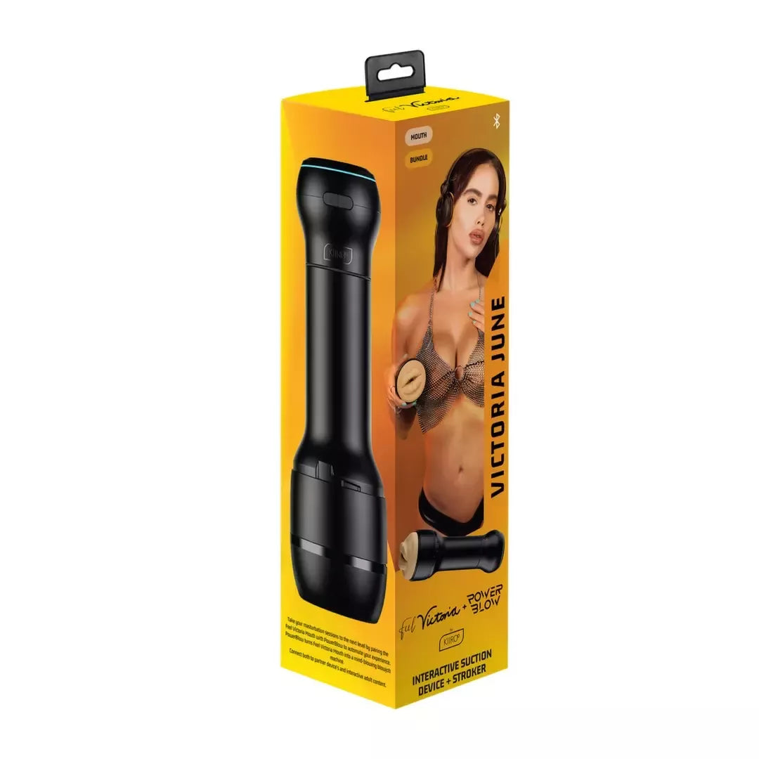 Kiiroo PowerBlow & Feel Victoria June Mouth interaktyvus rinkinys, 23,5 cm