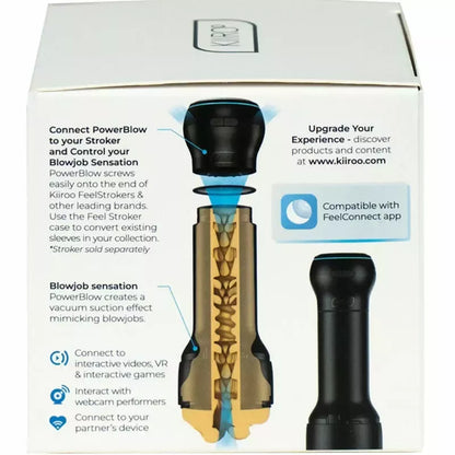 Kiiroo PowerBlow interaktyvi siurbimo sistema su „Bluetooth“ ir programėlės valdymu