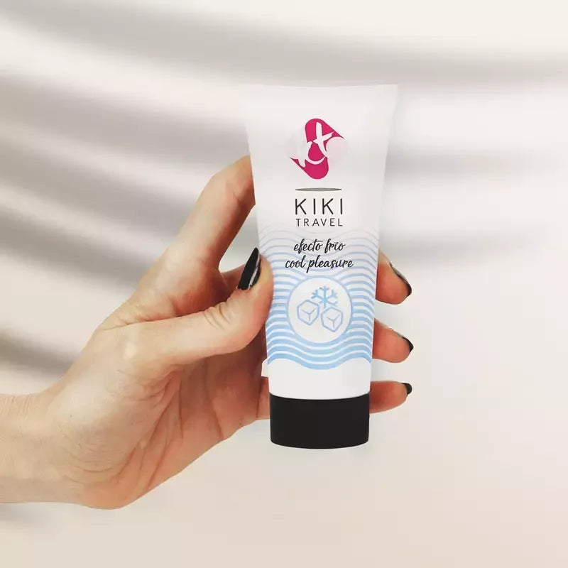 Kiki Travel Cooling lubrikantas 50 ml – vandens pagrindu, veganiškas, su alaviju