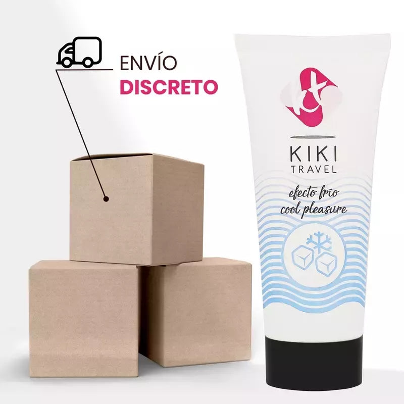 Kiki Travel Cooling lubrikantas 50 ml – vandens pagrindu, veganiškas, su alaviju