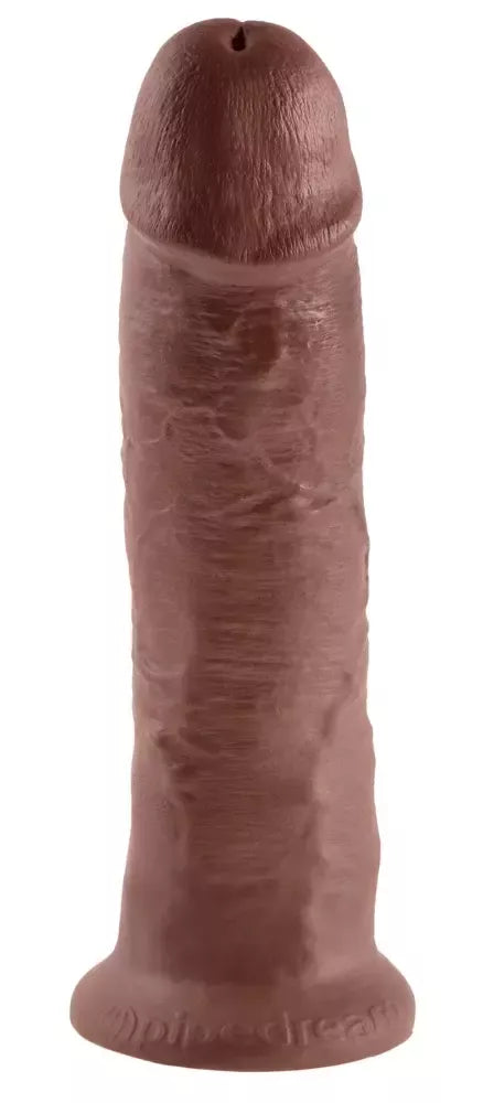 King Cock 10 colių anatominis intymus prietaisas, rudas, PVC, 25 cm