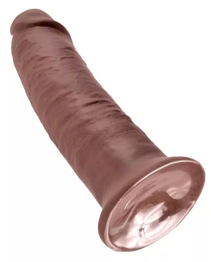 King Cock 10 colių anatominis intymus prietaisas, rudas, PVC, 25 cm