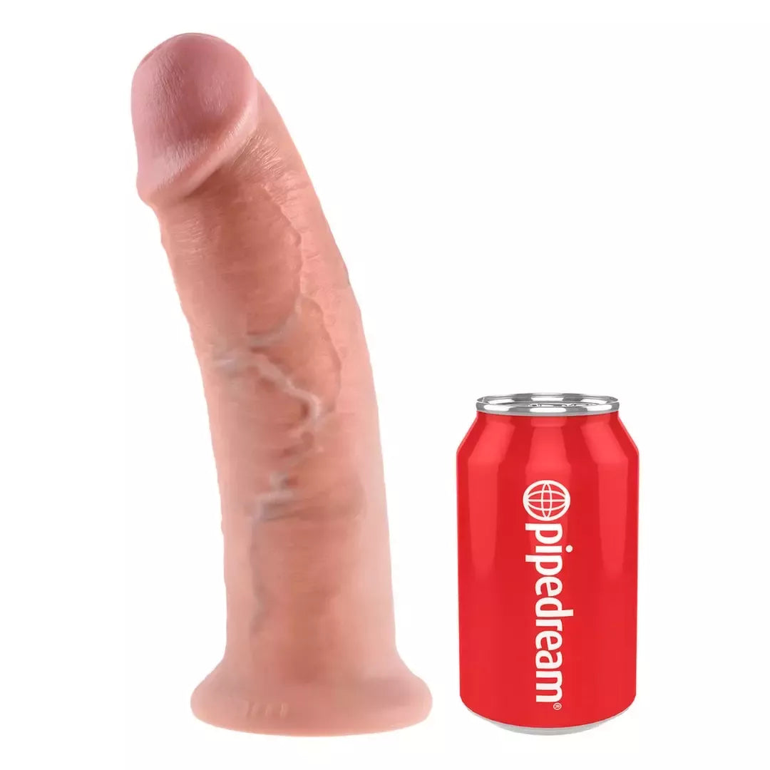 King Cock 10 colių anatominis kūno spalvos modelis, siurbtuko pagrindas, 25,4 cm