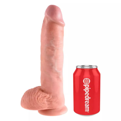 King Cock 10 colių modelis, kūno spalvos su pagrindu – anatominė silikoninė sistema