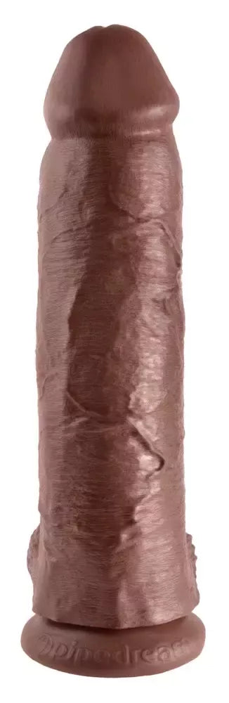 King Cock 12" anatominis modelis su pagrindu, 30,5 cm, PVC, smėlio spalvos