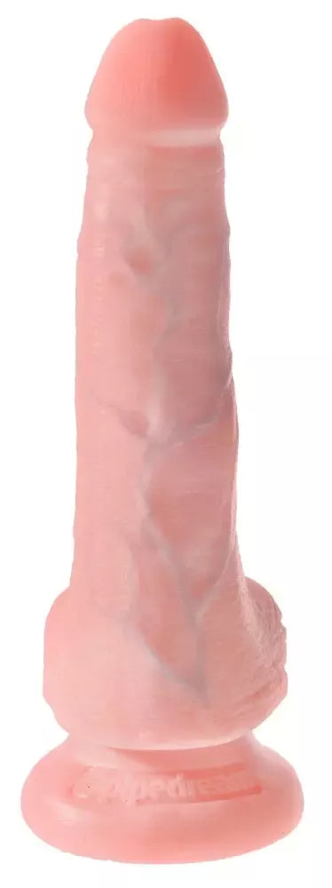 King Cock 6" anatominis modelis su pagrindu, šviesus, 15,2 cm, PVC