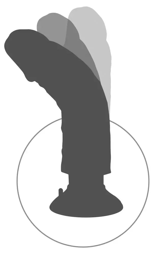 King Cock 8" lankstus vibruojantis modelis su siurbtuku, smėlio spalvos, 25 cm