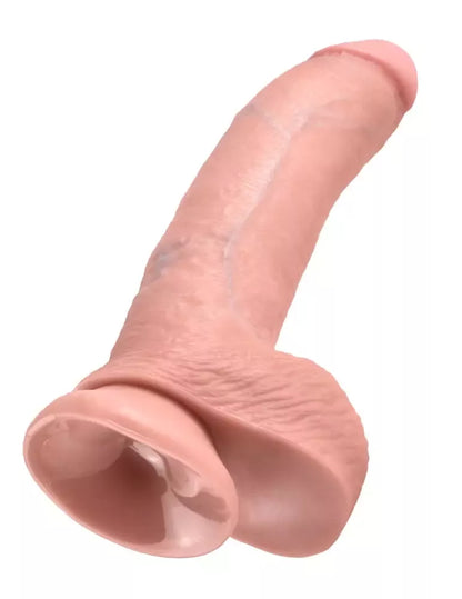 King Cock 9" anatominis modelis su pagrindu, šviesus, 22,9 cm, PVC