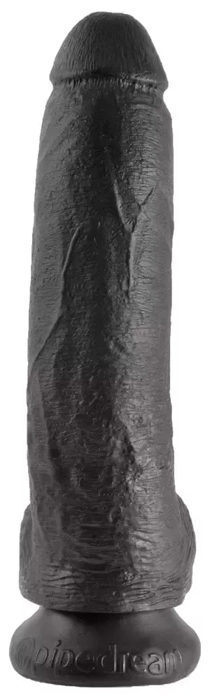King Cock 9 colių anatominis modelis su pagrindu, tamsus, PVC, 22,9 cm