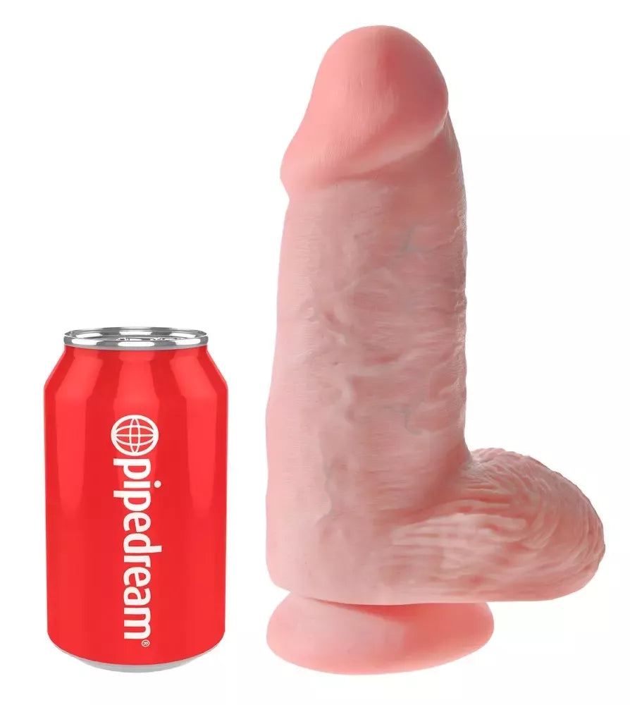King Cock Chubby Light anatominis modelis su siurbtuku 22,9 cm PVC