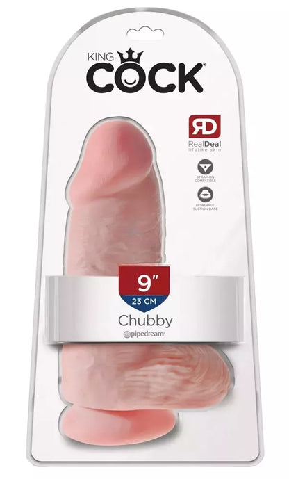 King Cock Chubby Light anatominis modelis su siurbtuku 22,9 cm PVC