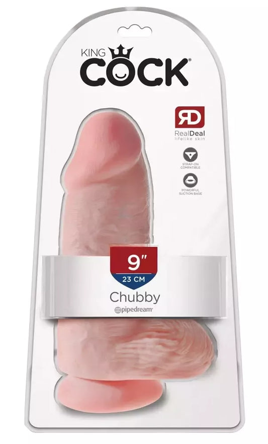 King Cock Chubby Light anatominis modelis su siurbtuku 22,9 cm PVC