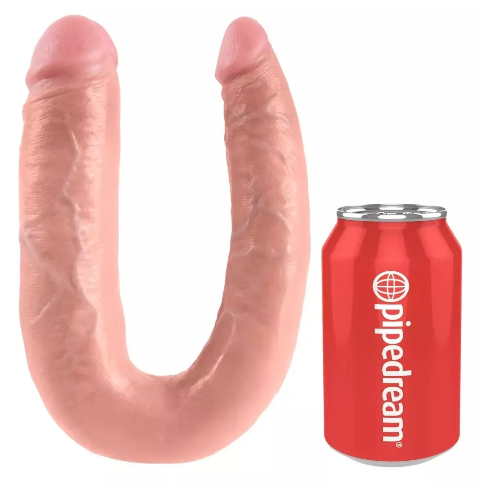 King Cock Double Trouble 43 cm dvipusis anatominis modelis iš PVC