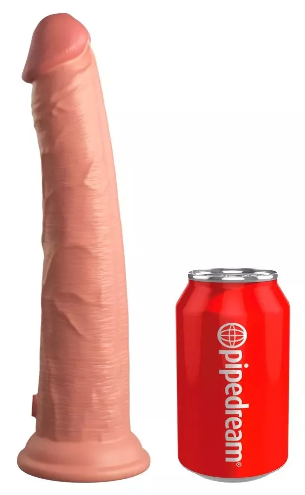 King Cock Elite 10 colių dvigubo tankio silikoninis anatominis modelis, šviesus atspalvis