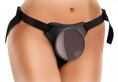 King Cock Elite Comfy Body Dock reguliuojami „strap-on“ diržai, juodi