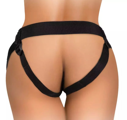 King Cock Elite Comfy Body Dock reguliuojami „strap-on“ diržai, juodi