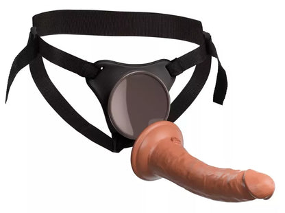King Cock Elite Comfy Body Dock reguliuojami „strap-on“ diržai, juodi
