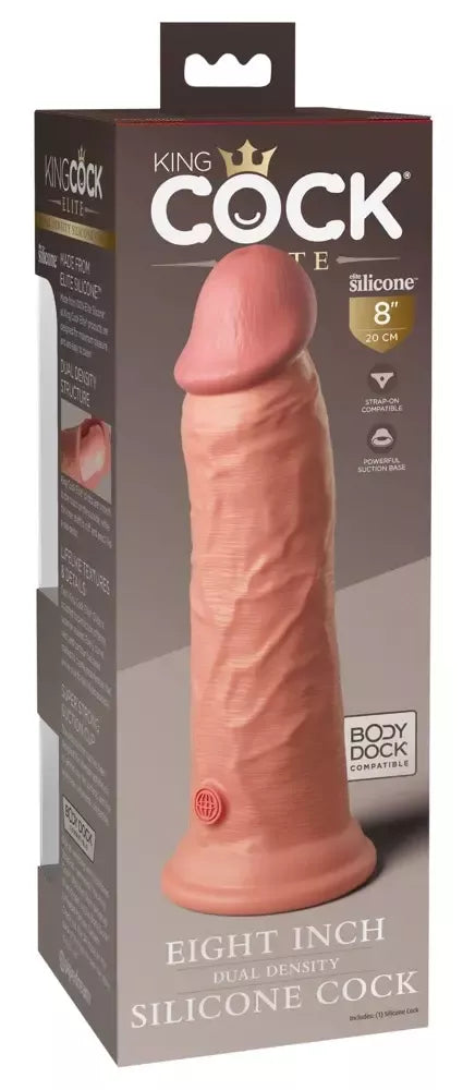 King Cock Elite KCE 8 Dual Density Light anatominis silikoninis modelis, 22 cm