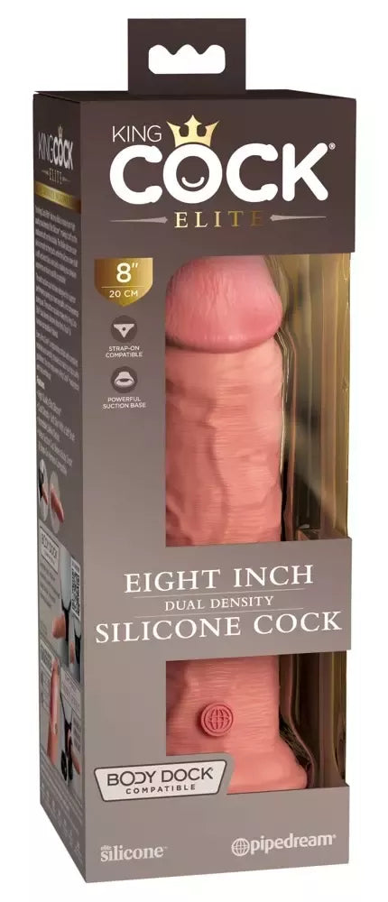 King Cock Elite KCE 8 Dual Density Light anatominis silikoninis modelis, 22 cm