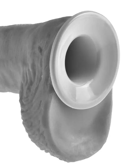King Cock KC10 tuščiavidurių strap-on diržų sistema, juoda, 20 cm