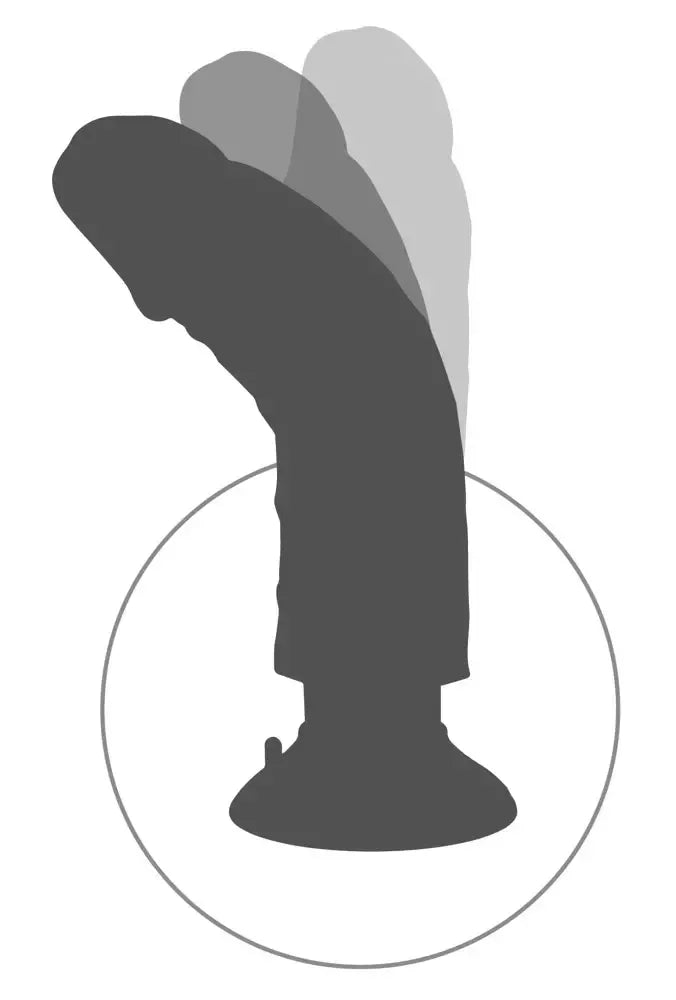 King Cock Kink by Doc Johnson 7 colių vibratorius su lanksčiu kotu ir siurbtuku