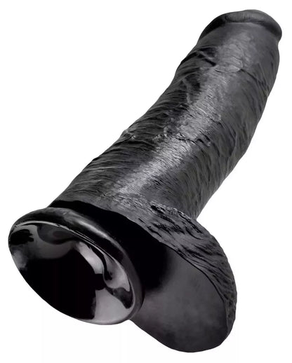 King Cock Model 12'' Black – anatominė sistema su siurbtuku