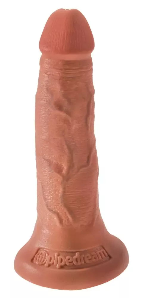 King Cock Model 5" Tan – anatominė intymios higienos priemonė su siurbtuku, 14 cm