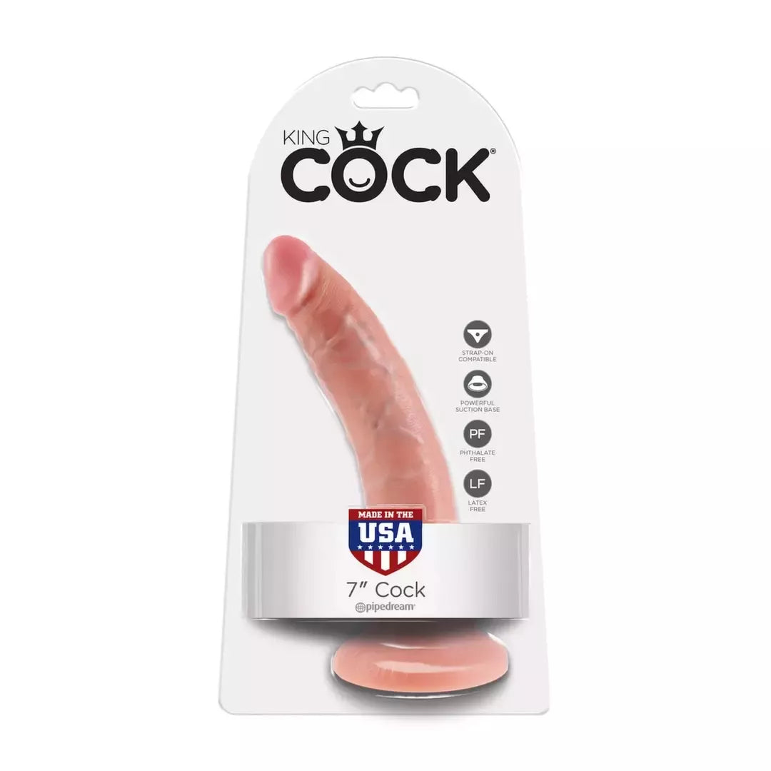 King Cock Model 7 colių kūno spalvos – anatomiškai detali sistema, 17,8 cm