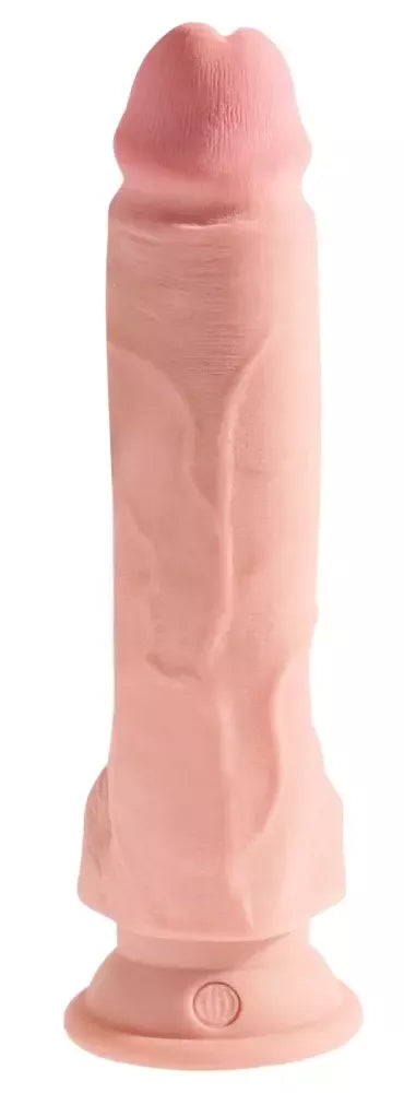 King Cock Plus 9" intymus prietaisas su lanksčiu pagrindu, vakuuminiu pagrindu, TPE