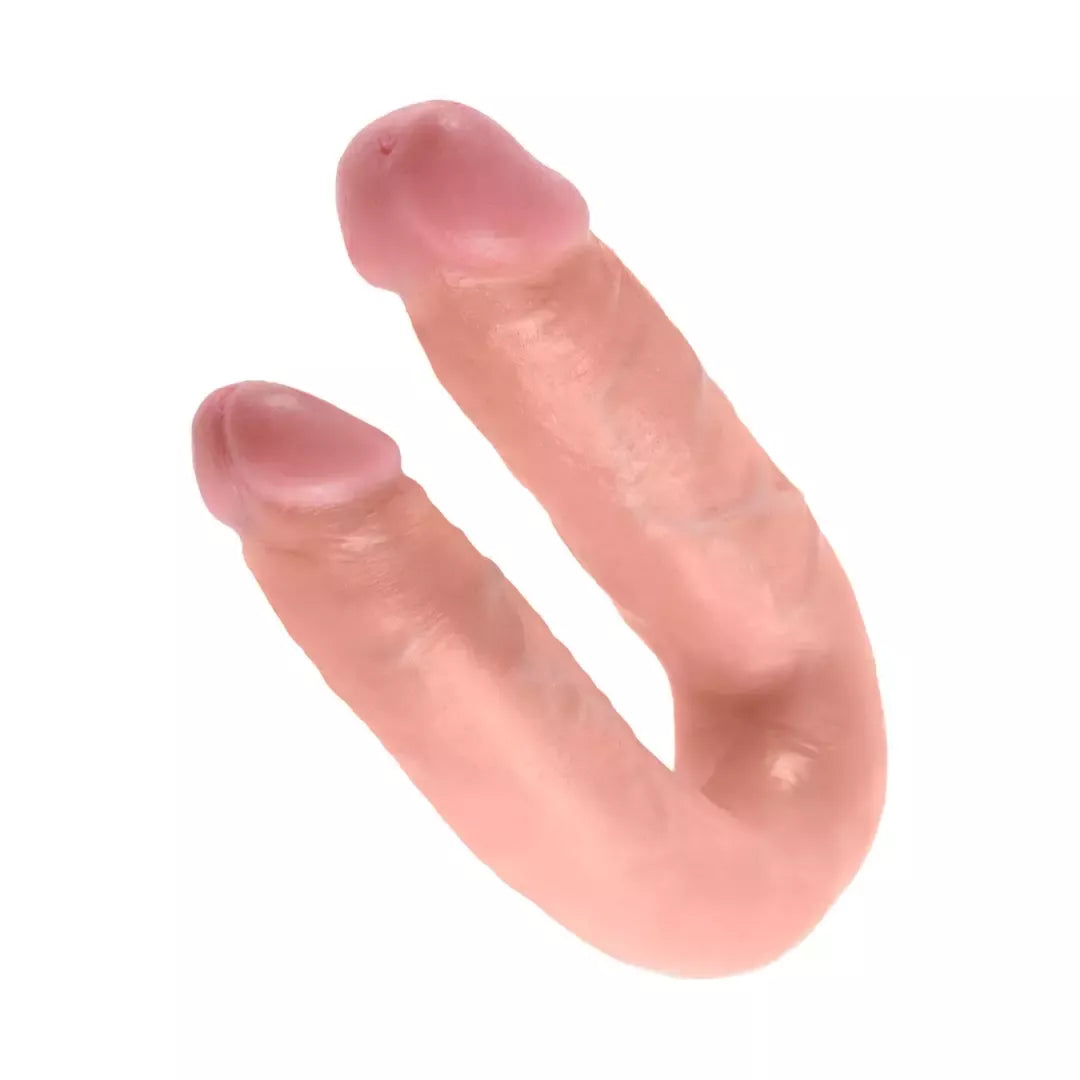 King Cock U formos dvigubas vidutinio dydžio anatominis modelis, kūno spalvos, 13,9 cm